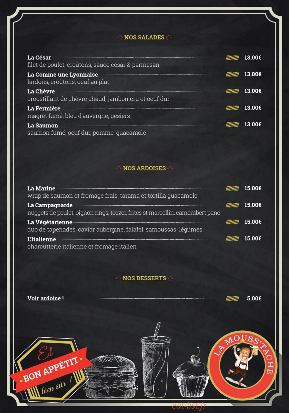 La Mouss'tache — carte page 2