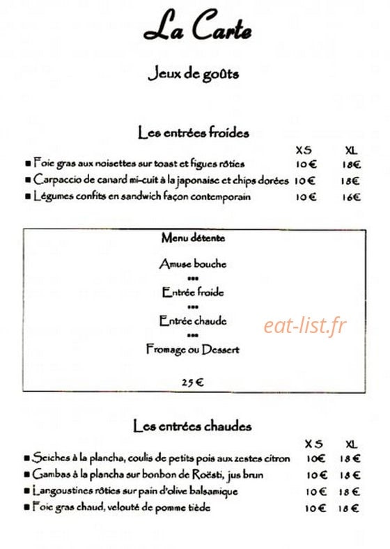 La Plage — carte page 1