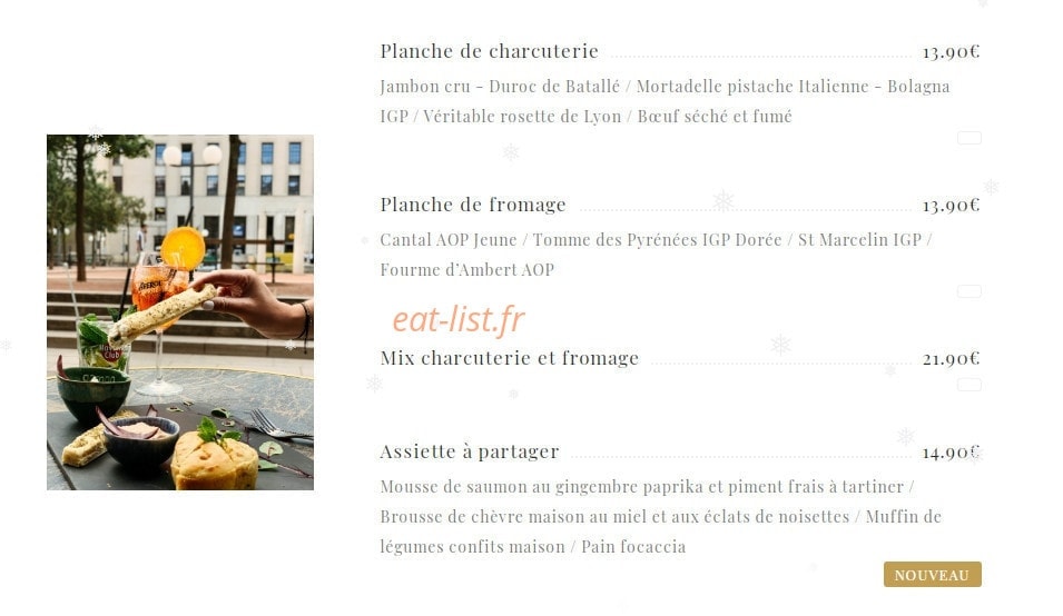 Le Café Français — carte page 2