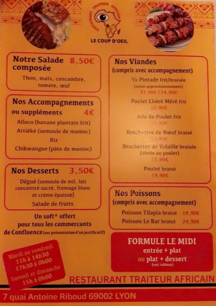 Le Coup d'Oeil — carte page 1