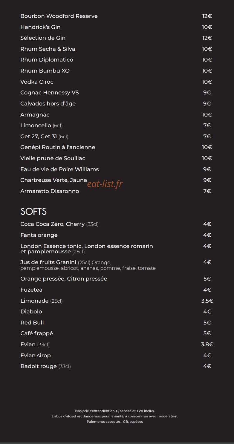 Le Lion Bar — carte page 4