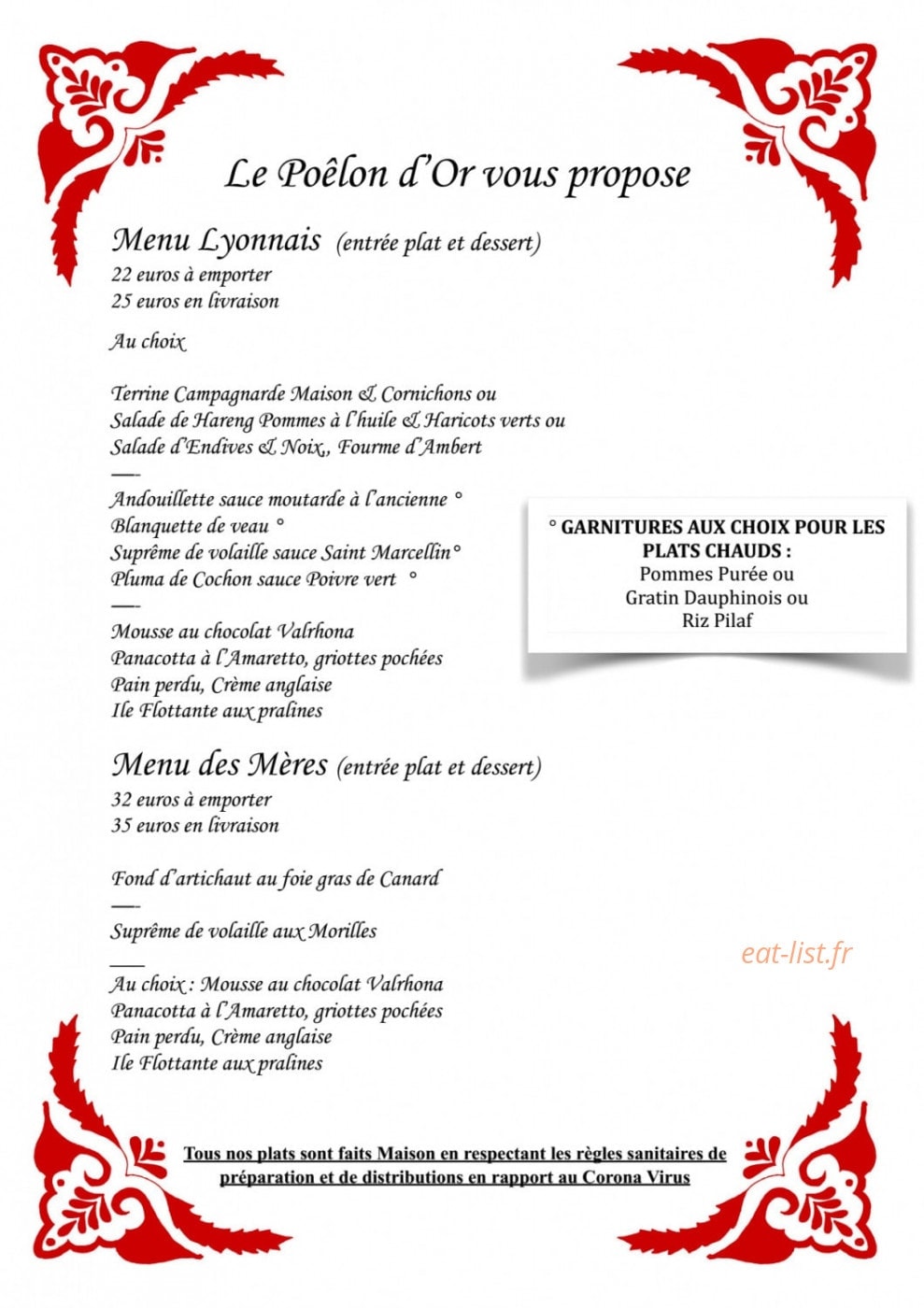 Le Poêlon d'Or — carte page 1