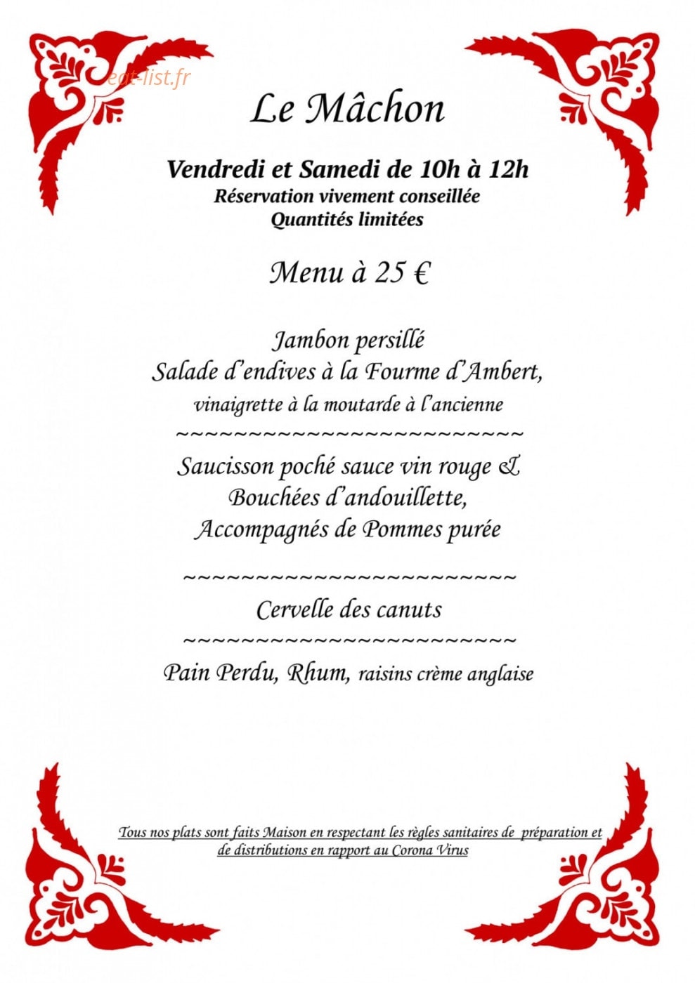 Le Poêlon d'Or — carte page 3