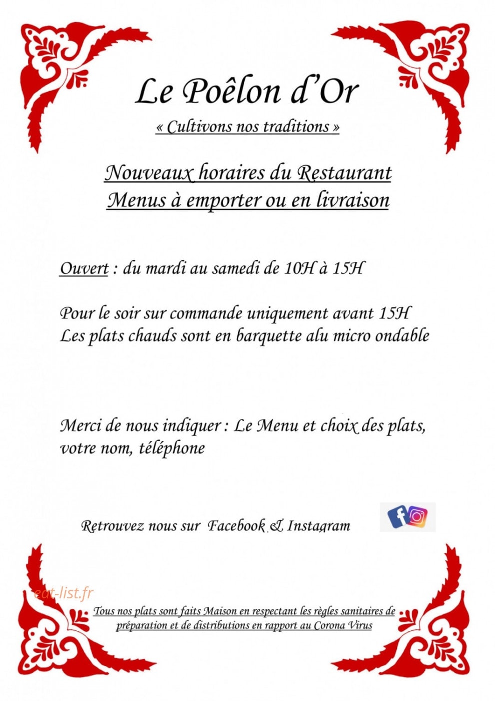 Le Poêlon d'Or — carte page 13