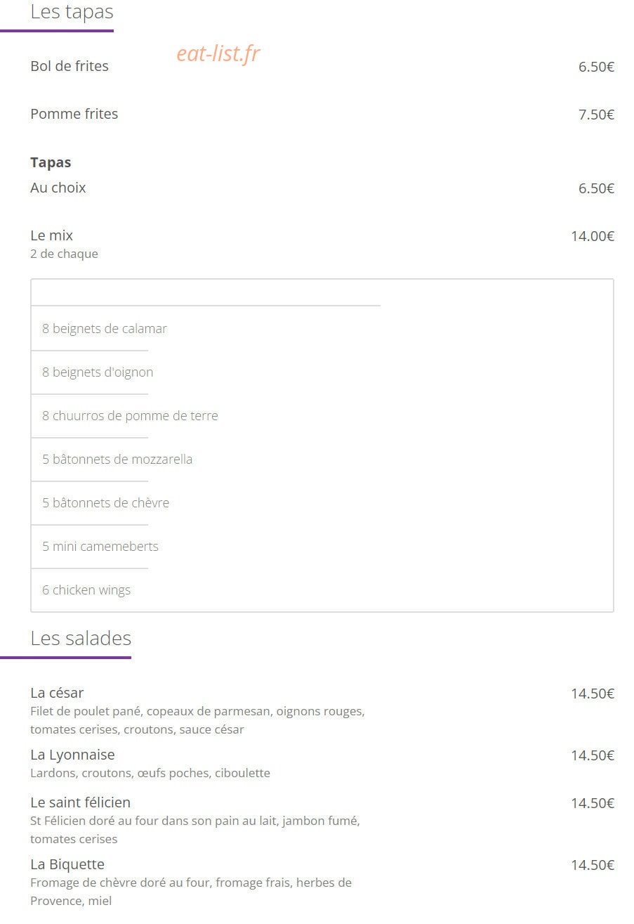 Le Quai 31 — carte page 1