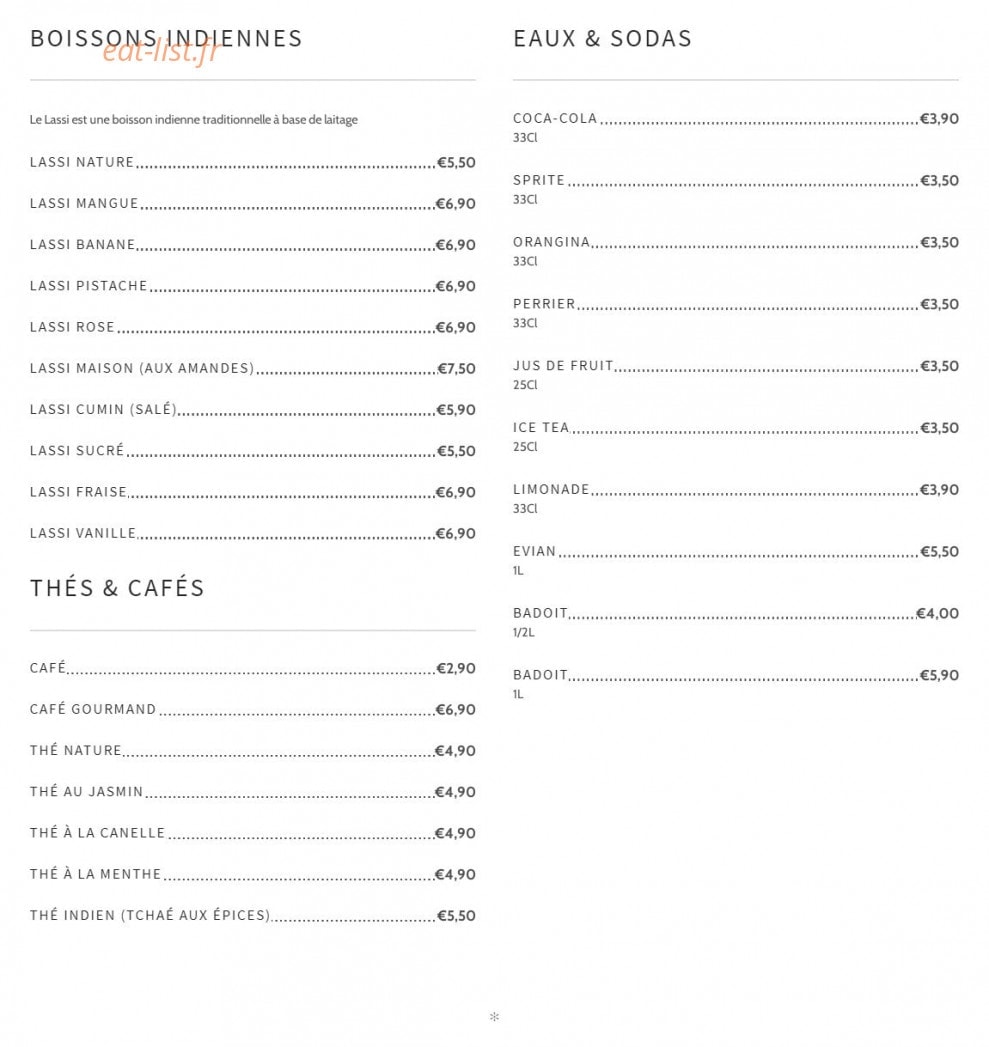 Le Shalimar — carte page 4