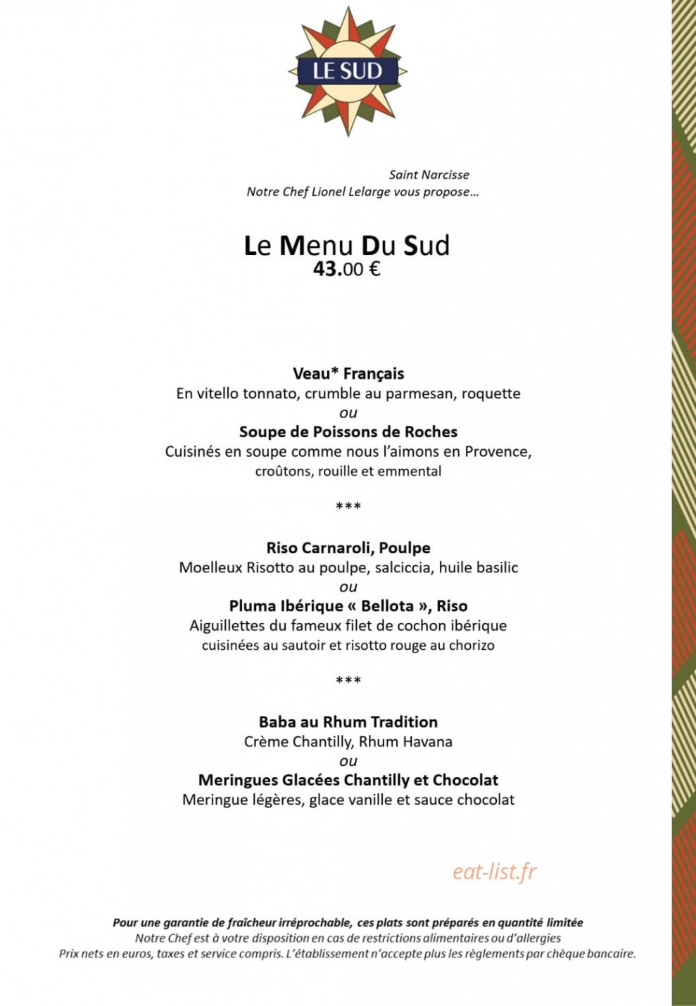 Le sud — carte page 1