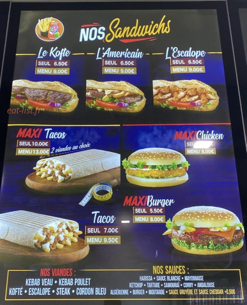 Le Terminal Kebab — carte page 4