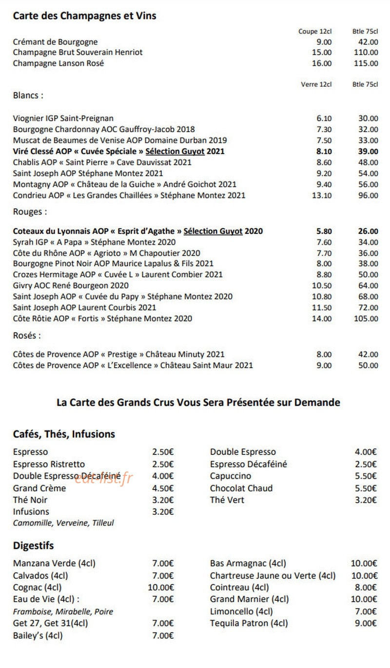 Le Théodore Bistrot des Halles — carte page 3
