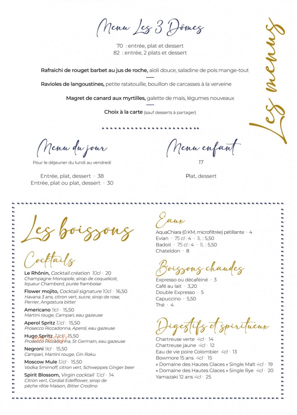 Les 3 Dômes — carte page 3