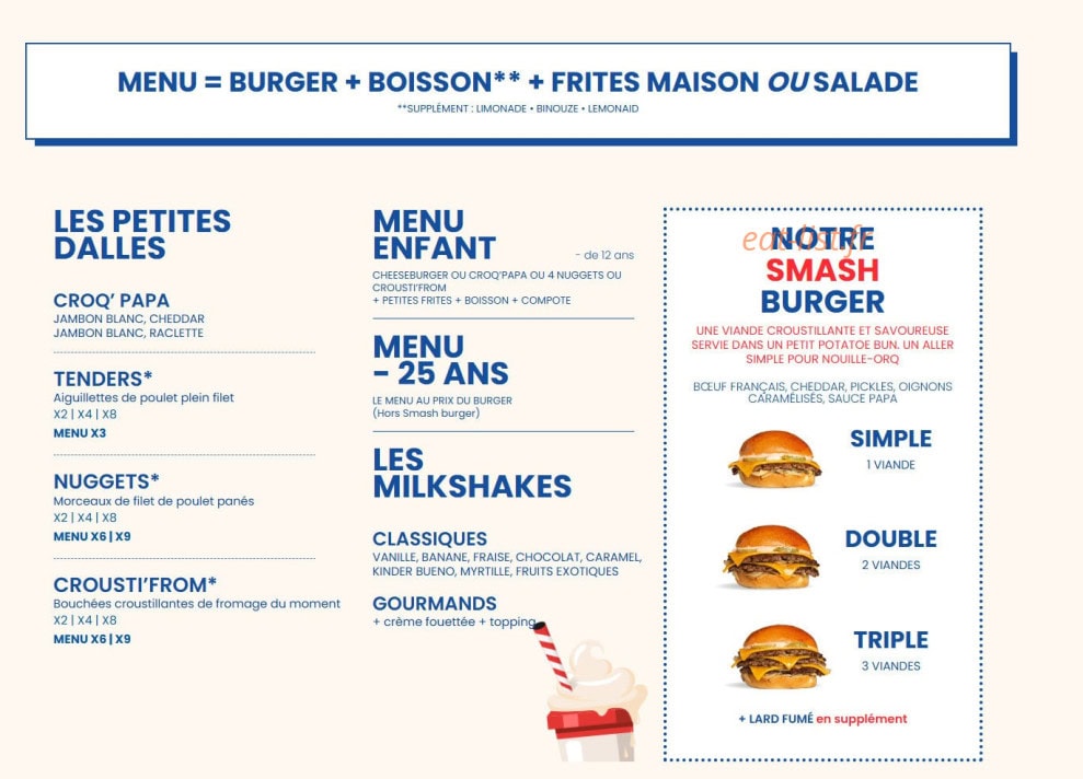 Les Burgers de Papa — carte page 2