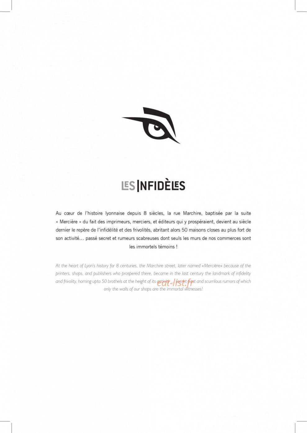 Les Infidèles — carte page 1
