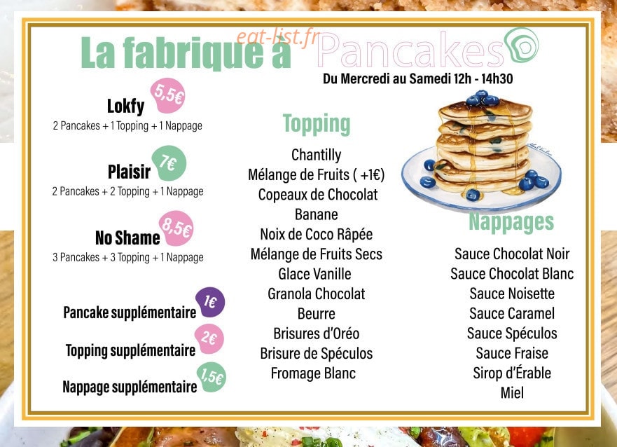 Les Papas Sucrés — carte page 5