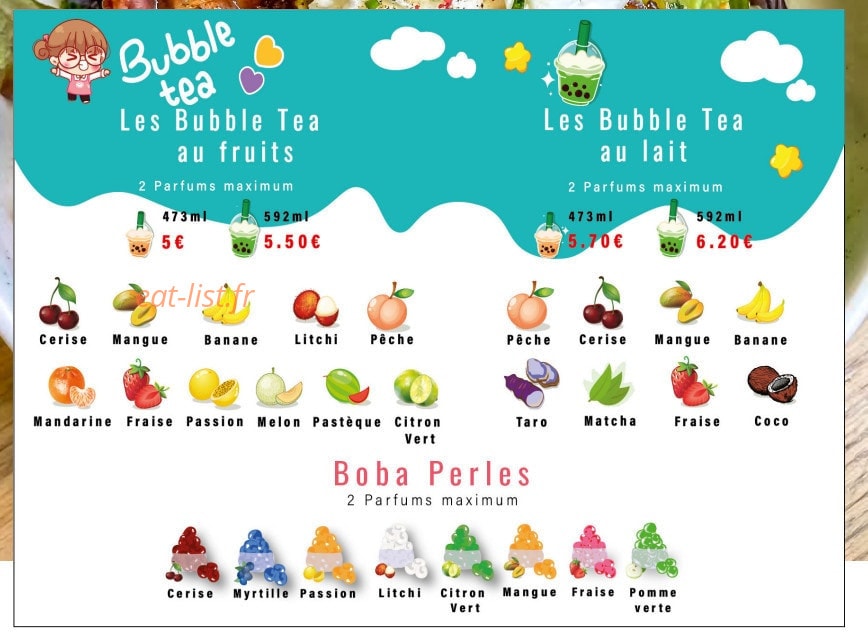 Les Papas Sucrés — carte page 6