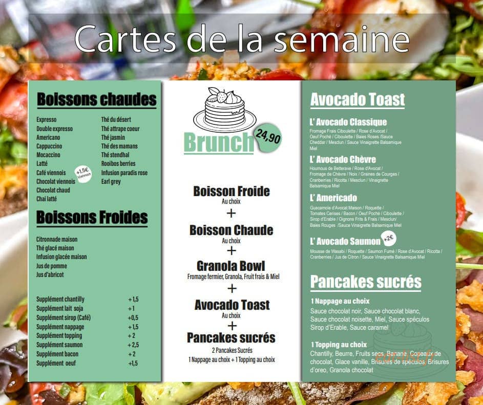 Les Papas Sucrés — carte page 1