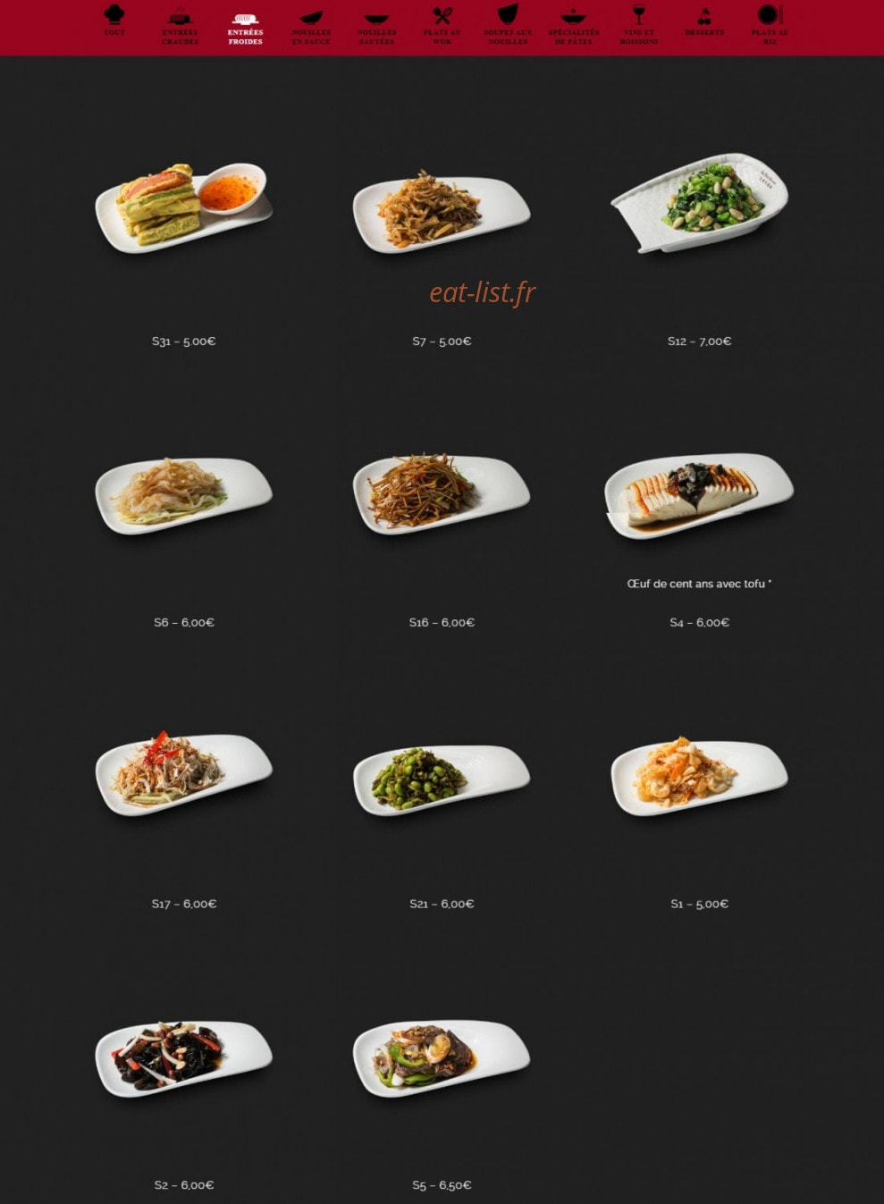 Les Pâtes Vivantes — carte page 2