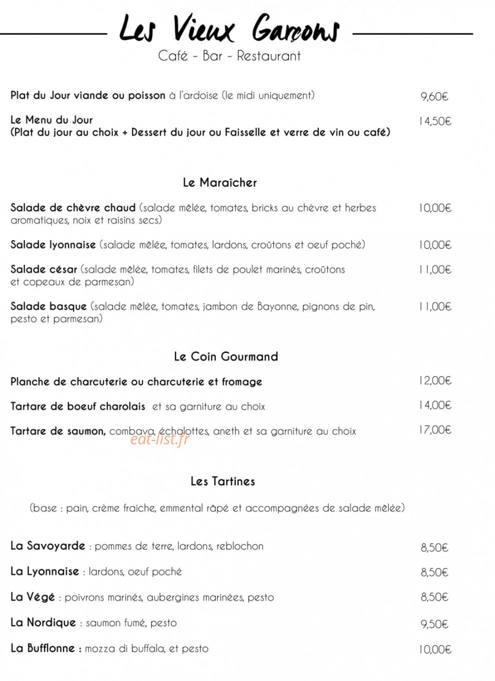 Les Vieux Garçons — carte page 4