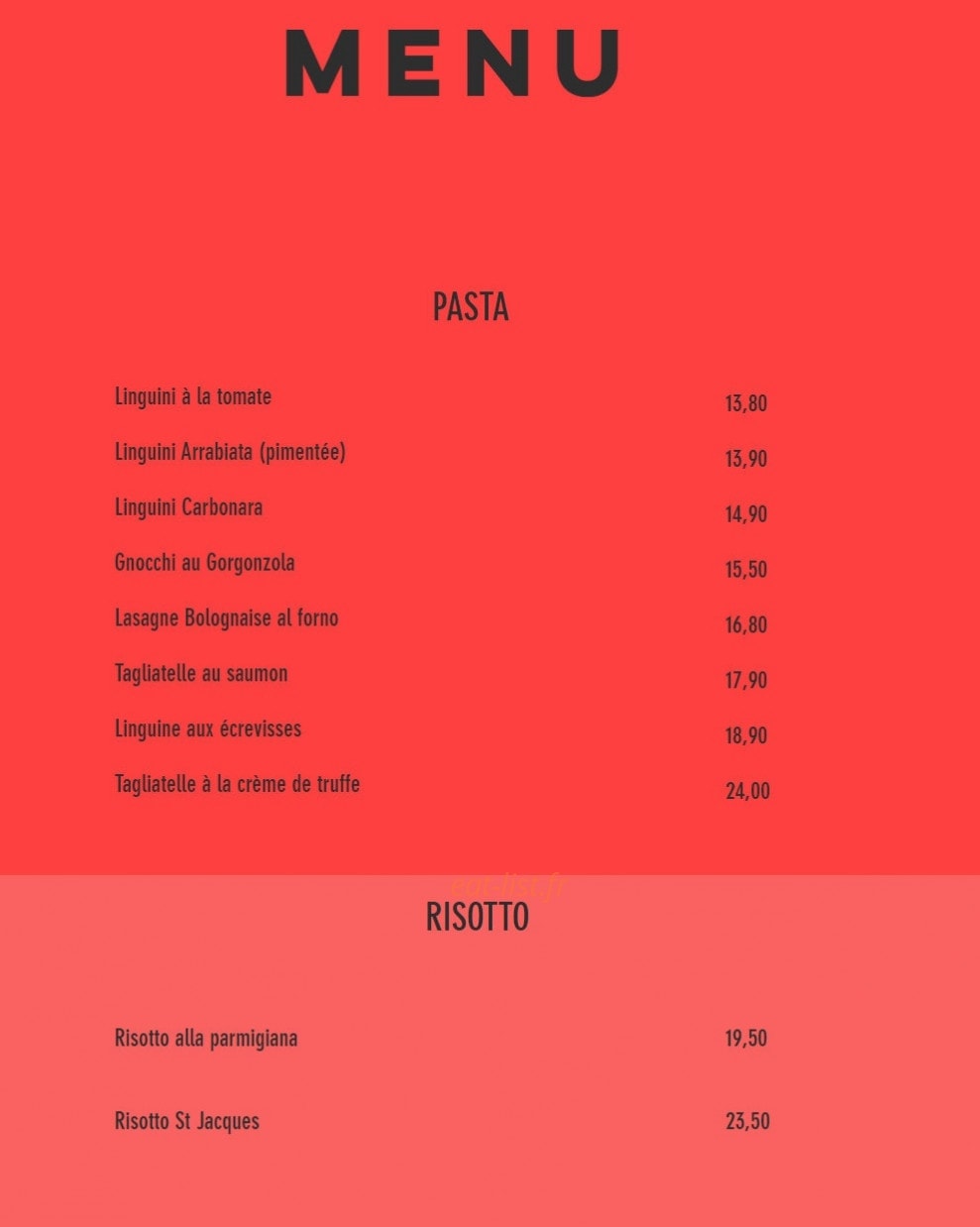 Little Italy — carte page 1