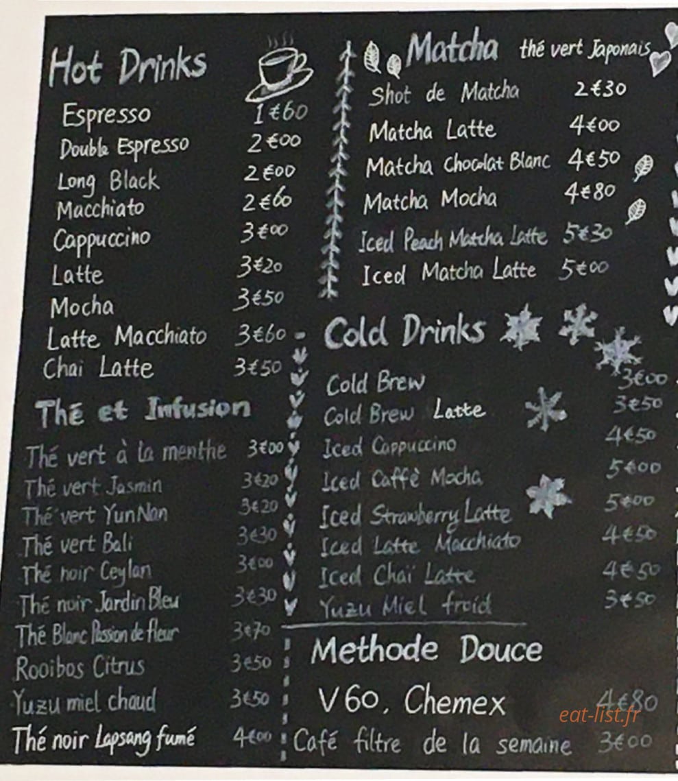 Lumen coffee — carte page 2