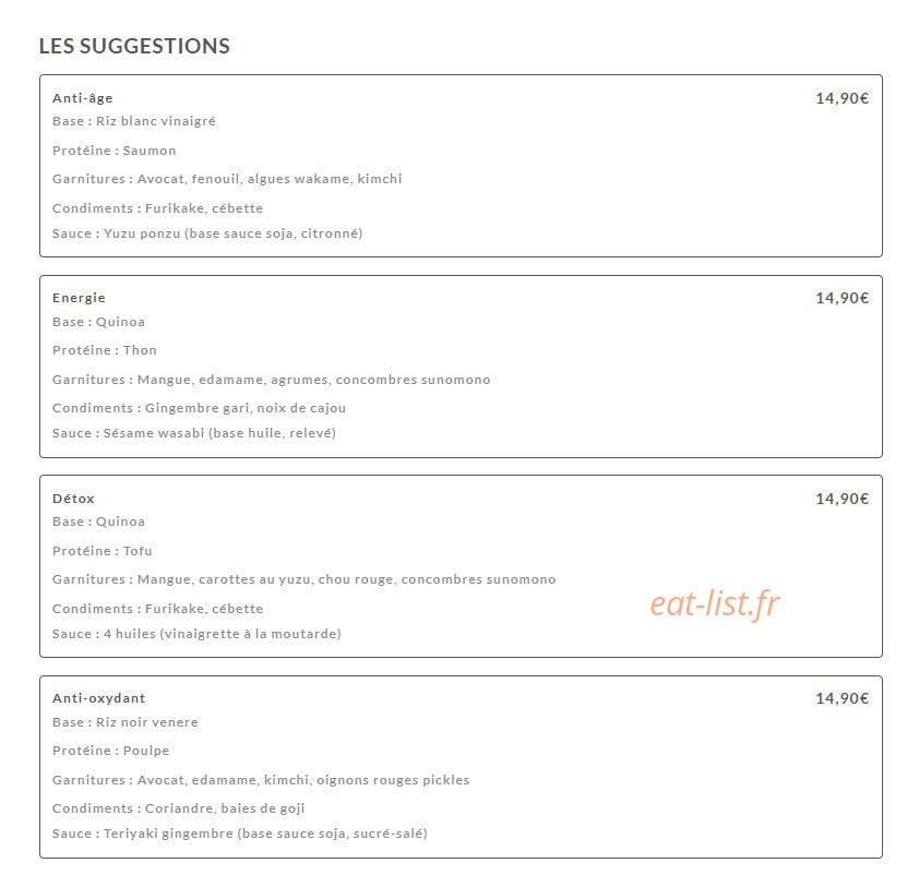 Ly-Lan Poke Bar — carte page 2