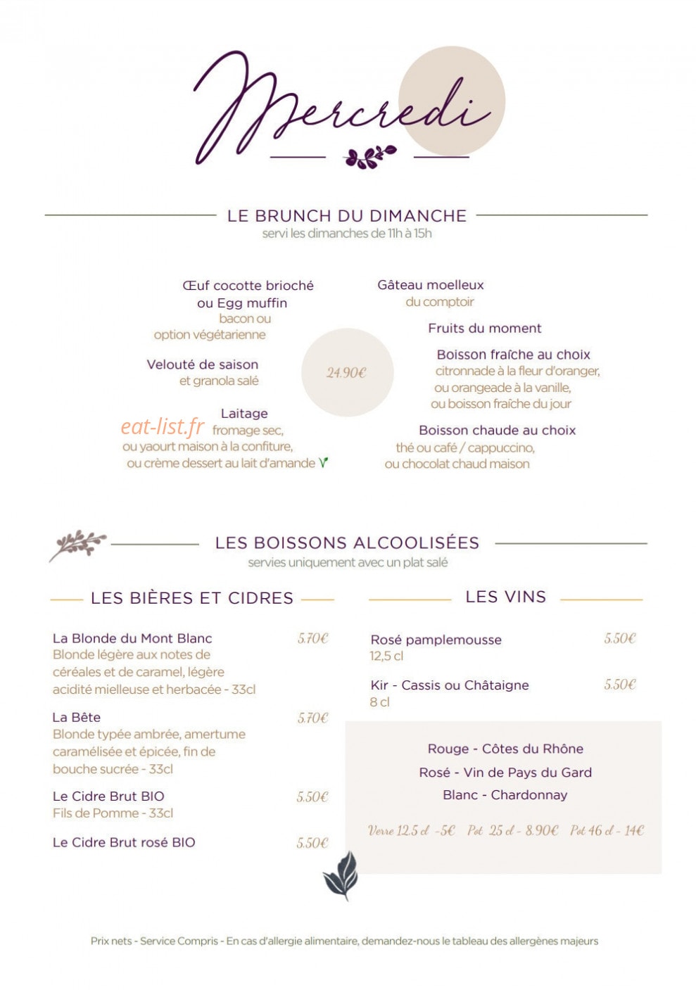 Mercredi Biscuiterie — carte page 2