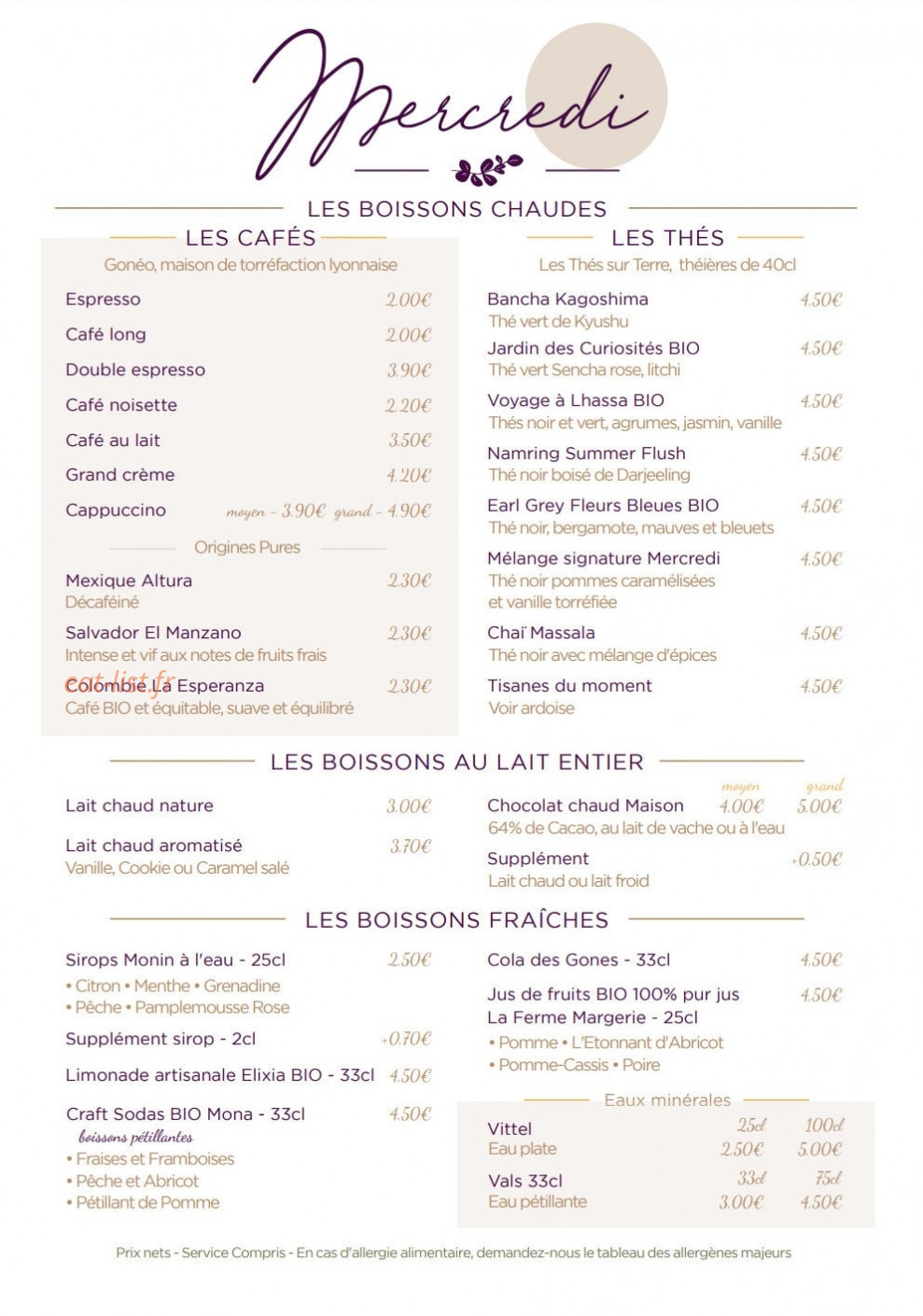 Mercredi Biscuiterie — carte page 3