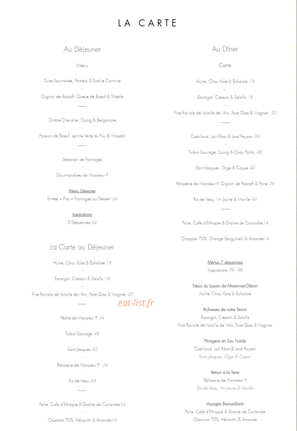Monsieur P — carte page 1