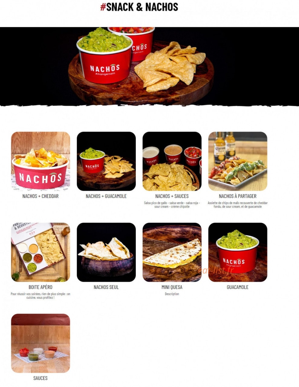 Nachos — carte page 5