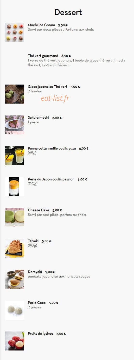 NIHON SUSHI — carte page 14