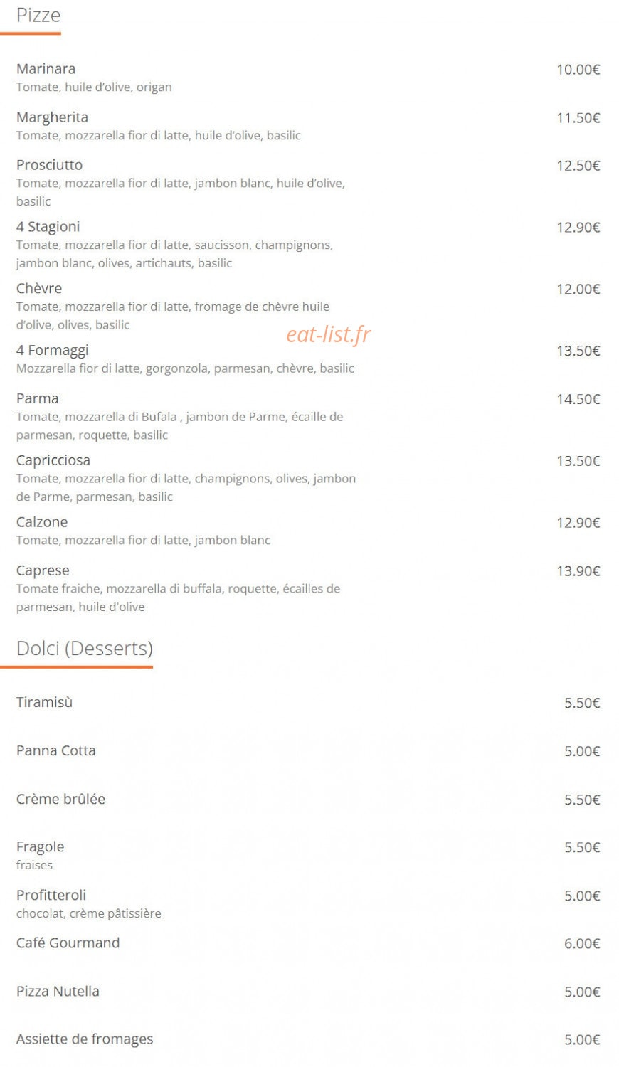Ó Tiramisú — carte page 4