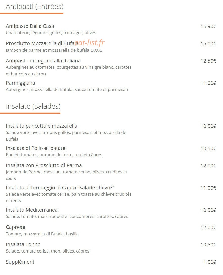 Ó Tiramisú — carte page 2