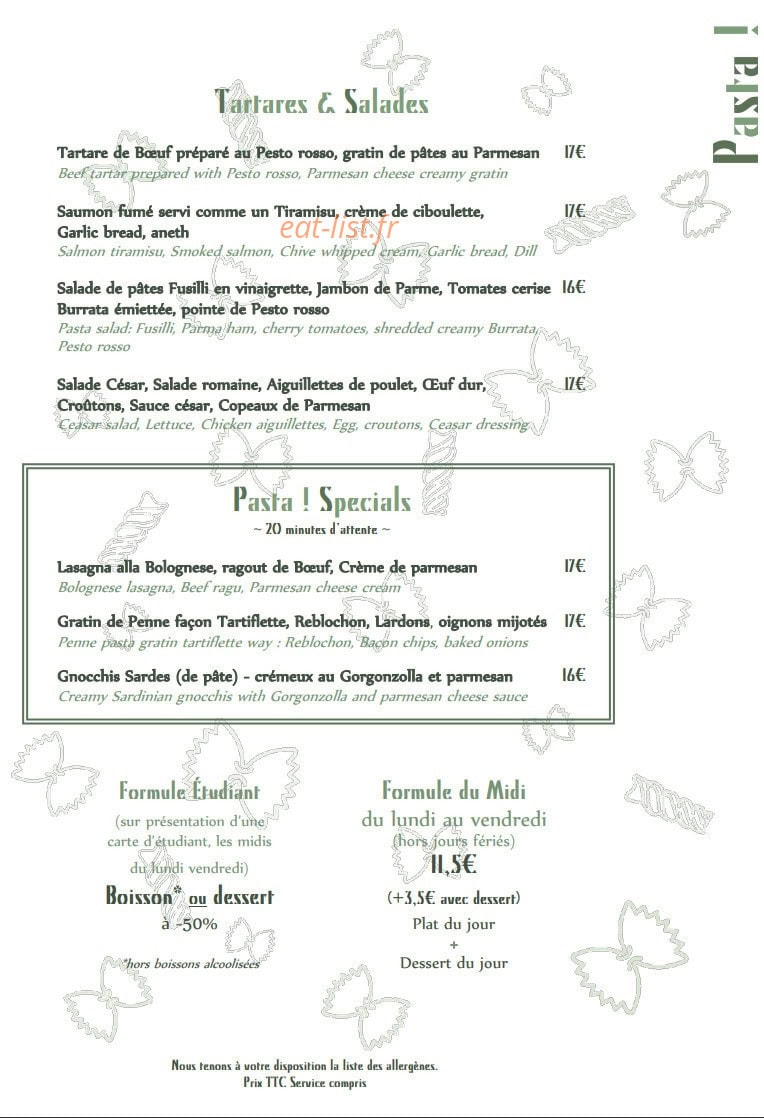 Pasta! — carte page 5