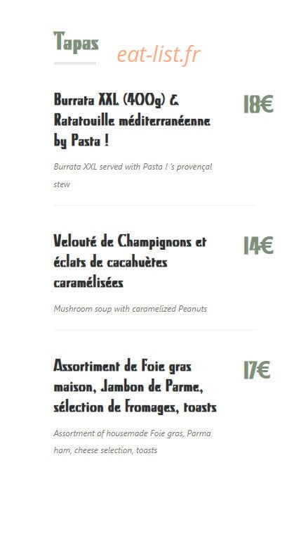Pasta! — carte page 2