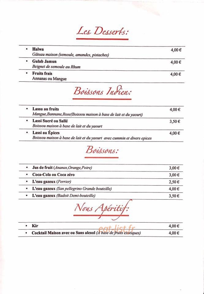 Penjabi Grill — carte page 3