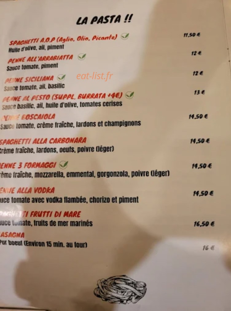 Pizzeria Avarello — carte page 1