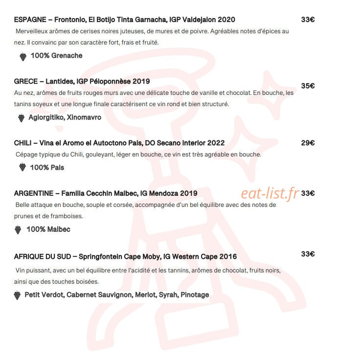 Pop and Wine — carte page 7