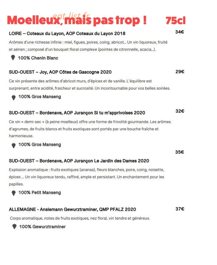 Pop and Wine — carte page 12
