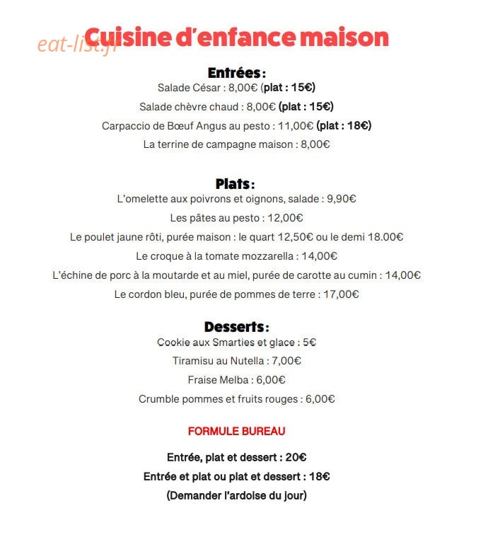 Pop and Wine — carte page 1