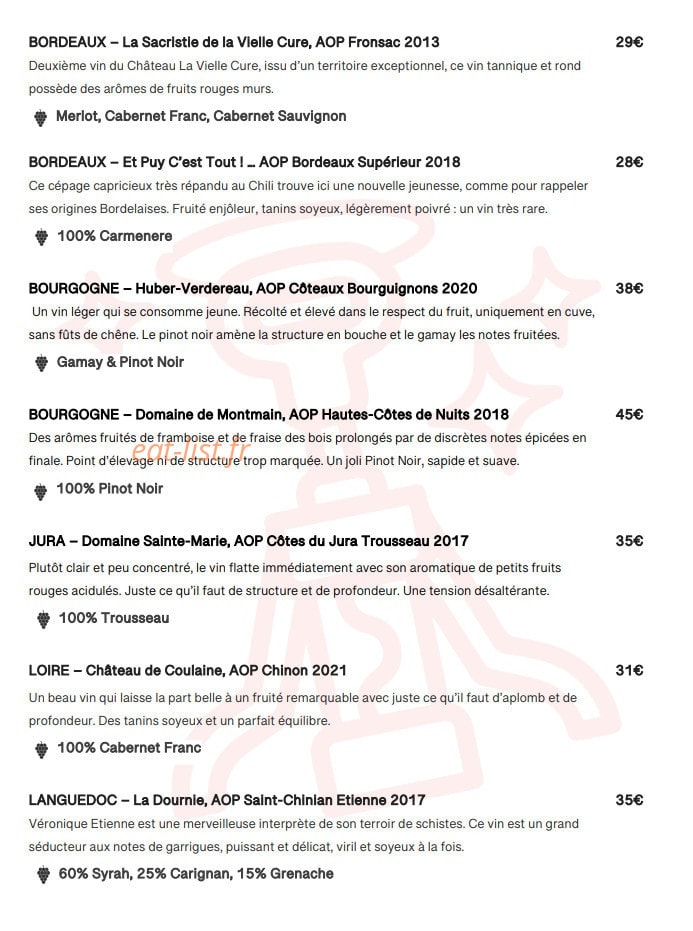 Pop and Wine — carte page 4