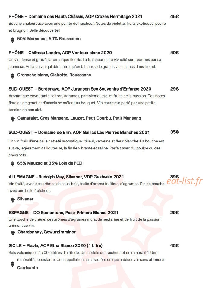 Pop and Wine — carte page 10