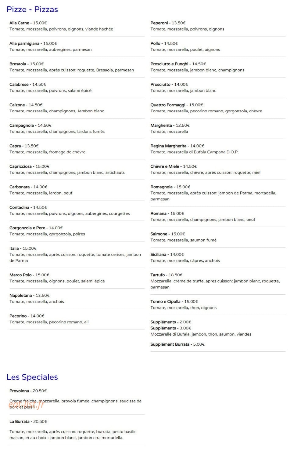 Ristorante Stile Italiano — carte page 3