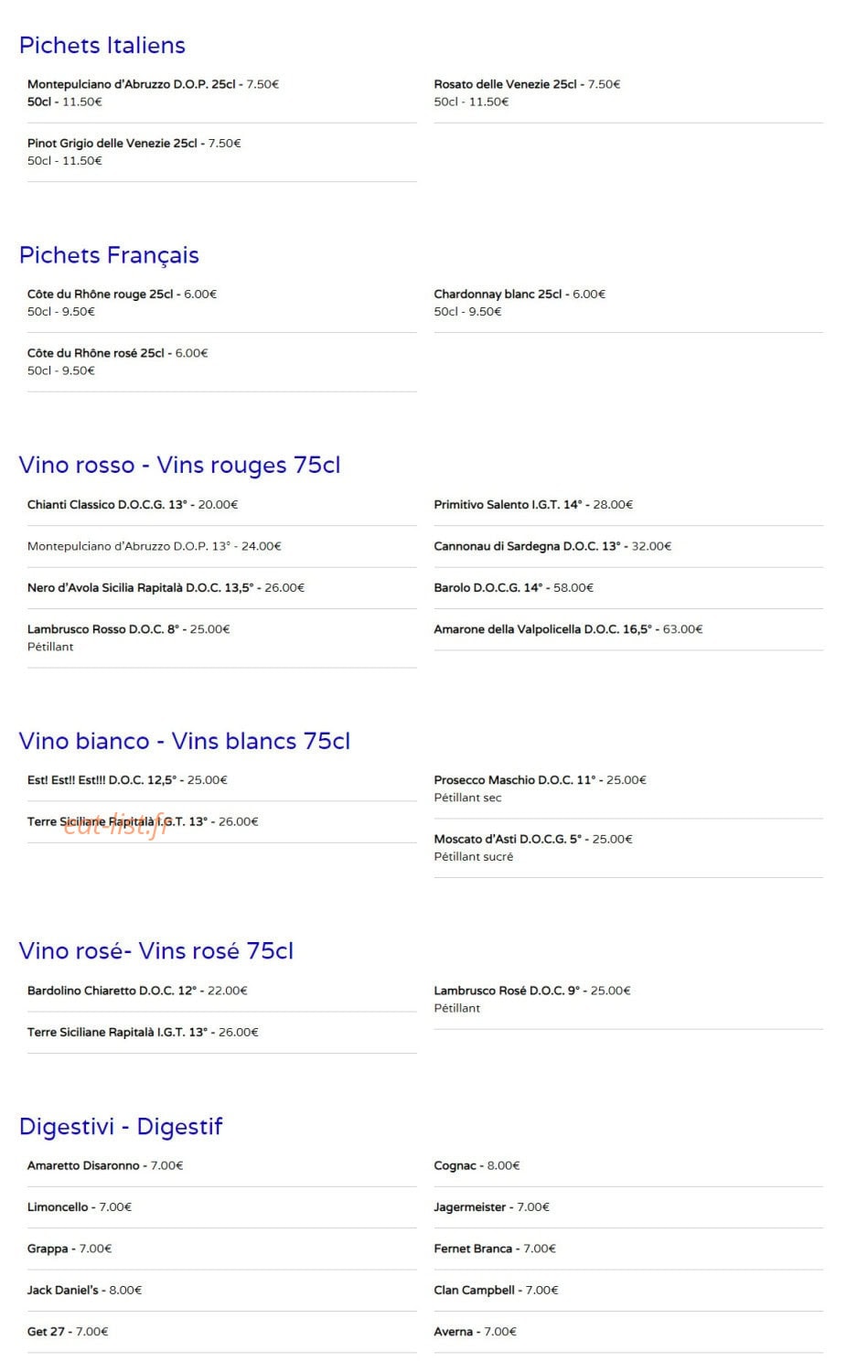 Ristorante Stile Italiano — carte page 5