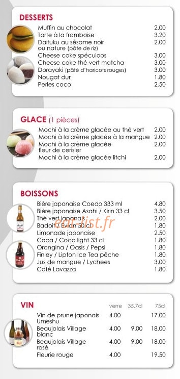 Saint-Paul Sushi — carte page 3