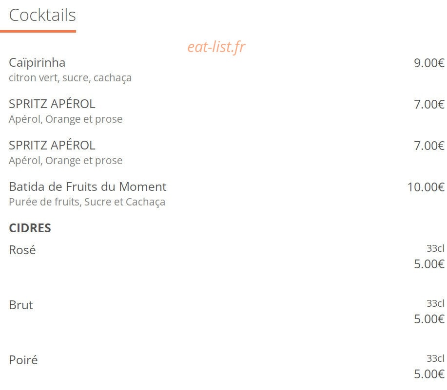 Sampa Cuisine & Culture — carte page 4