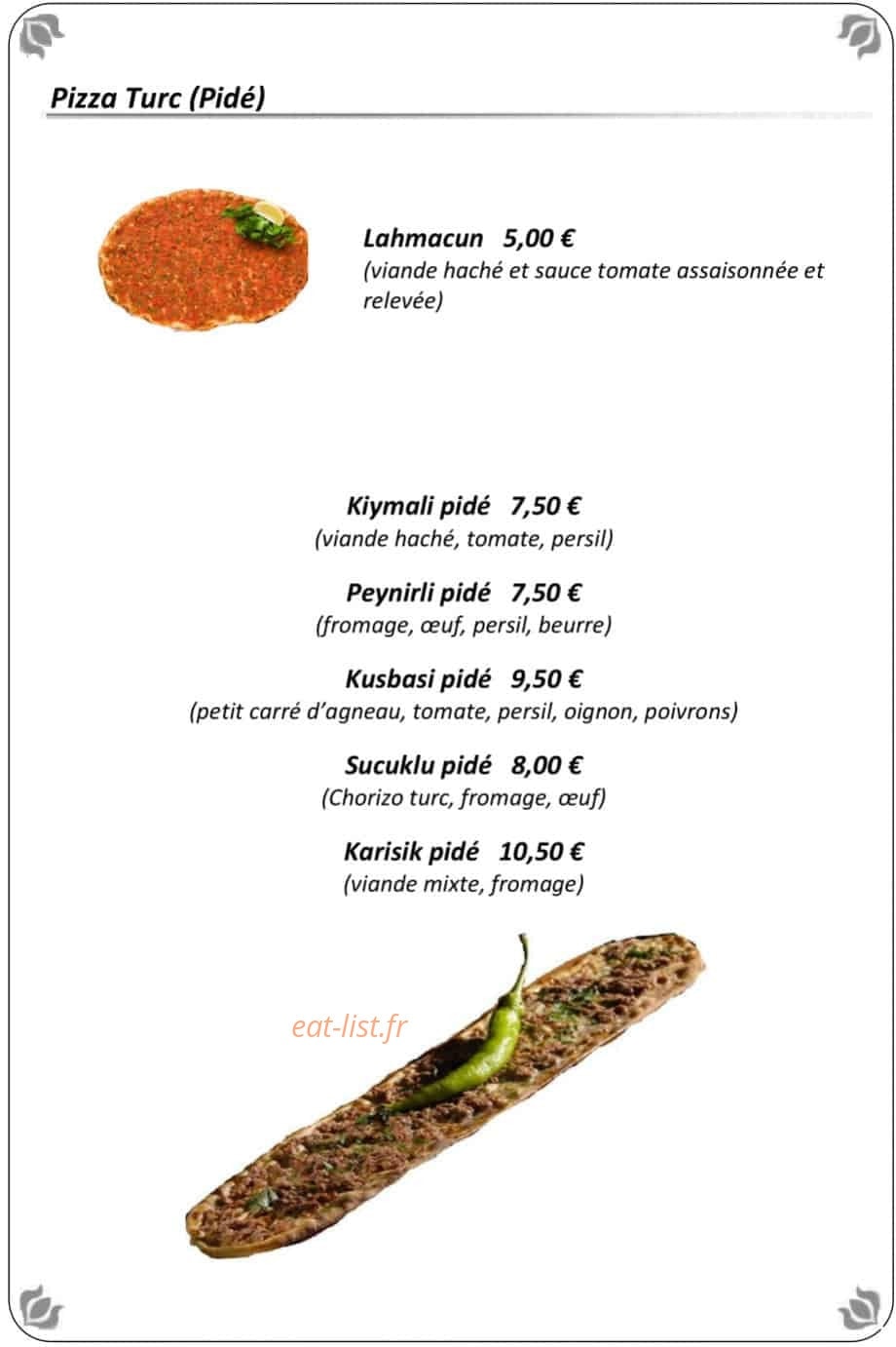 Saveurs d'Orient — carte page 6