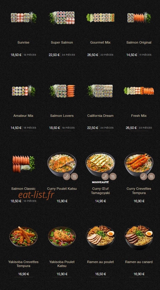 Sushi Shop — carte page 11