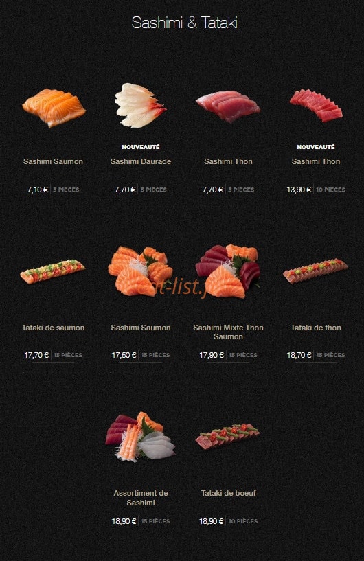 Sushi Shop — carte page 23