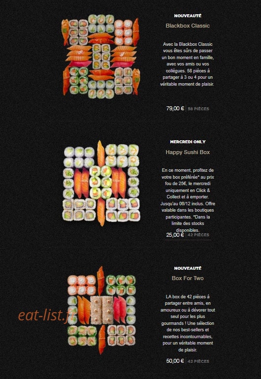 Sushi Shop — carte page 8
