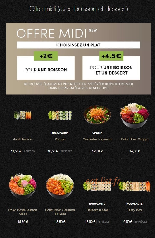 Sushi Shop — carte page 10