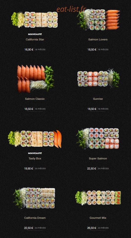 Sushi Shop — carte page 5